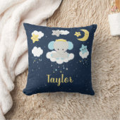 Gelb und Marine Kissen (Decke)