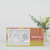 Gelb und Maroon Shadowed Dankeskarte (Stehend Vorderseite)