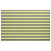 Gelb- und Mitternachtsblau farbiges Muster Stoff (Fat Quarter (45,7 x 55,9 cm))