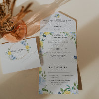 Gelb und Navy Sommer Floral | Hochzeit