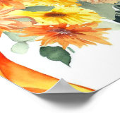 Gelb und Orange, Attendants Bouquet (C) Poster (Ecke)