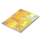 Gelb und orange aufgeteilt Notepad Notizblock (Rotiert)