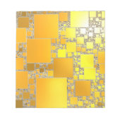 Gelb und orange aufgeteilt Notepad Notizblock (Vorderseite)