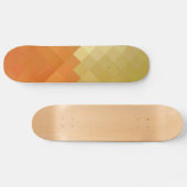 Gelb und orange Diamant Nahtloses Muster Skateboard (Horizontal)
