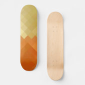 Gelb und orange Diamant Nahtloses Muster Skateboard (Vorderseite)