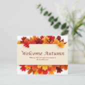 Gelb und orange Einfache Begrüßung Herbstpostkarte Postkarte (Stehend Vorderseite)