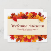 Gelb und orange Einfache Begrüßung Herbstpostkarte Postkarte (Vorne/Hinten)