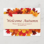 Gelb und orange Einfache Begrüßung Herbstpostkarte Postkarte (Vorderseite)