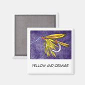 "Gelb und orange" Fischen Art Magnet (Vorderseite/Rückseite)