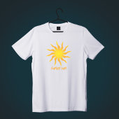 Gelb und orange Funky Flaming Sun T-Shirt