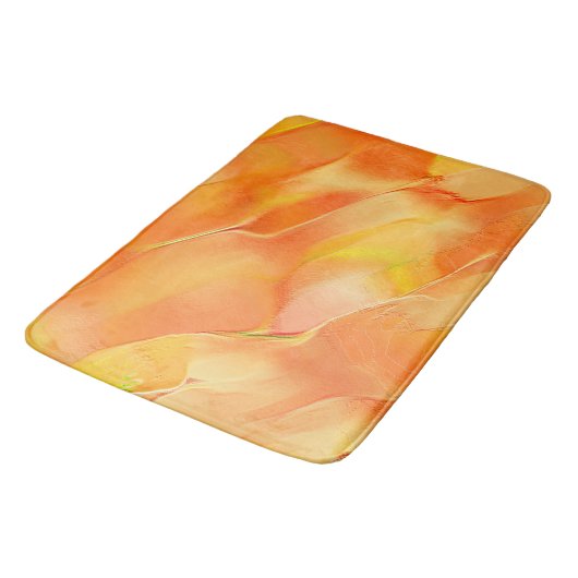 Gelb und orange gehärtet badematte (Schrägansicht)