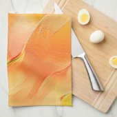 Gelb und orange gehärtet geschirrtuch (Viertel Falte)