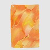 Gelb und orange gehärtet golfhandtuch (Vorderseite)