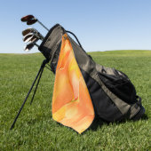 Gelb und orange gehärtet golfhandtuch (Gras)