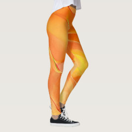 Gelb und orange gehärtet leggings