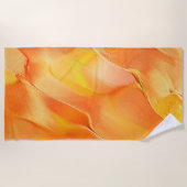 Gelb und orange gehärtet strandtuch (Vorderseite)