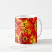 Gelb und Orange Gerbera Daisies Kaffeetasse (VorderseiteRechts)