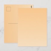Gelb und orange glänzend postkarte (Vorne/Hinten)