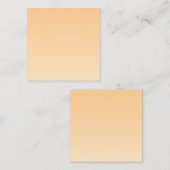 Gelb und orange glänzend quadratische visitenkarte (Vorne/Hinten)