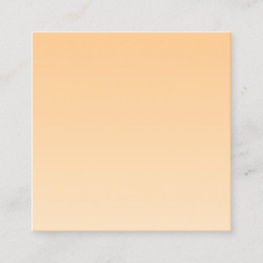 Gelb und orange glänzend quadratische visitenkarte (Vorderseite)