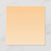 Gelb und orange glänzend quadratische visitenkarte (Rückseite)