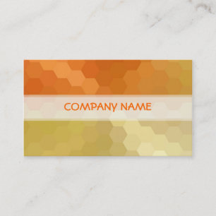 Gelb und Orange Hexagon Nahtloses Muster Visitenkarte