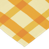 Gelb und Orange Kariert Großer Tischläufer (Ecke)