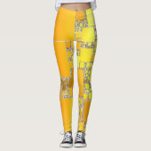 Gelb und Orange Leggings (Vorderseite)