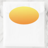 Gelb und Orange Ombre Ovaler Aufkleber (Tasche)