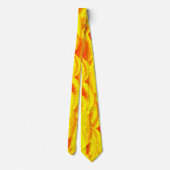 Gelb und Orange Rockscape Krawatte (Rückseite)