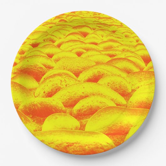 Gelb und Orange Rockscape Pappteller (Vorderseite)