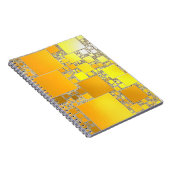 Gelb und Orange Squared Spiral Notebook Notizblock (Rechte Seite)