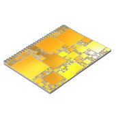 Gelb und Orange Squared Spiral Notebook Notizblock (Linke Seite)