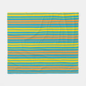 Gelb und orange vertikal gestreift blau   fleecedecke (Vorderseite (Horizontal))