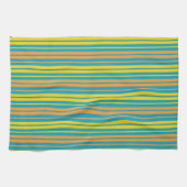 Gelb und orange vertikal gestreift blau geschirrtuch (Horizontal)