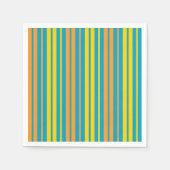 Gelb und orange vertikal gestreift blau serviette (Vorderseite)