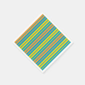Gelb und orange vertikal gestreift blau serviette (Ecke)