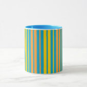 Gelb und orange vertikal gestreift blau tasse (Zentrum)