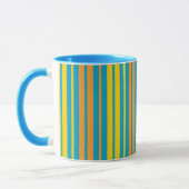 Gelb und orange vertikal gestreift blau tasse (Links)