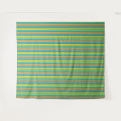 Gelb und orange vertikal gestreift blau wandteppich (Vorderseite (Horizontal))