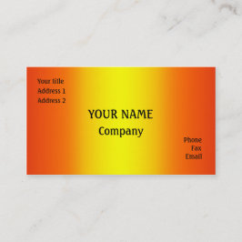 gelb und orange visitenkarte