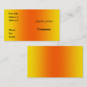 gelb und orange visitenkarte (Vorne/Hinten)