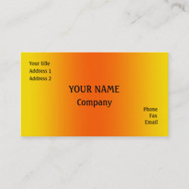 gelb und orange visitenkarte