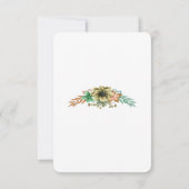 Gelb- und Orangefarbene Blüten Save the Date Ankündigung (Rückseite)