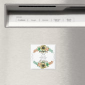 Gelb- und Orangefarbene Blüten Save the Date Magnet (In Situ (Geschirrspüler))