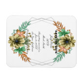 Gelb- und Orangefarbene Blüten Save the Date Magnet (Horizontal)