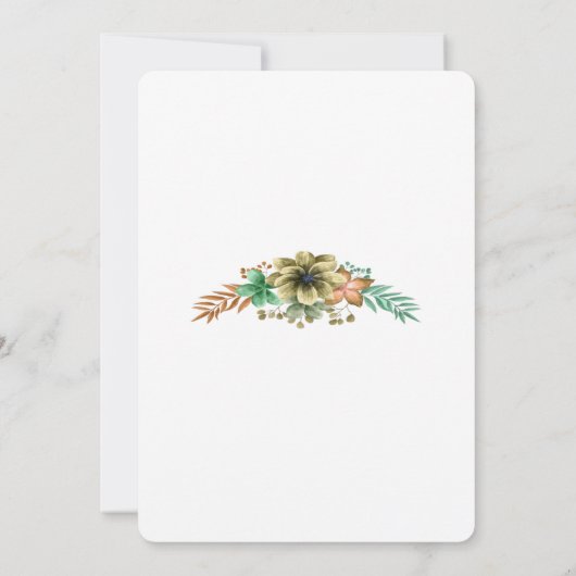 Gelb und orangefarbenes Brautparty Einladung (Rückseite)