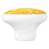 Gelb- und Orangefärbter Spritzer Keramikknauf (Seitenansicht)