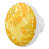 Gelb- und Orangefärbter Spritzer Keramikknauf (Rechts)