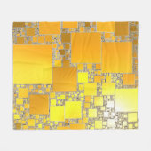 Gelb und Orangen, gequetscht, Fleece Blanket (Vorderseite (Horizontal))